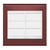 Placa Cega + Suporte 4X4 - Refinatto - Vinho com Branco CVIB040