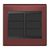Placa Cega + Suporte 4X4 - Refinatto - Vinho com Preto CVIP040