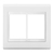 Placa 6 Módulos 4X4 - Refinatto - Branco Acetinado / Branco 13803838