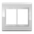 Placa 6 Módulos 4X4 - Refinatto - Branco Alto Brilho / Branco 13978479