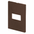 Placa 1 Módulo + Suporte 4x2 - Blux Recta - Chocolate Fosco / 15470-9 - comprar online