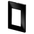 Placa 3 Módulos + Suporte 4x2 - Blux Recta - Preto Brilhante / 15379-6