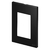 Placa 3 Módulos + Suporte 4x2 - Blux Recta - Preto Fosco / 15496-2