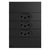 Conjunto 3 Tomadas 20A - Bticino Living Now Black - LNB10