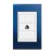Conjunto 1 Tomada Rede RJ45 - Refinatto - Classic Blue Acetinado com Branco SCBB033