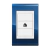 Conjunto 1 Tomada Telefone RJ11 - Refinatto - Classic Blue Alto Brilho / Branco PCBB032