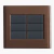 Placa Cega 4X4 - Tramontina Giz Madeira / Grafite - TGMG040