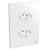 Conjunto 2 Tomadas 20A - JNX Sway 4X2 - Branco SWBB15