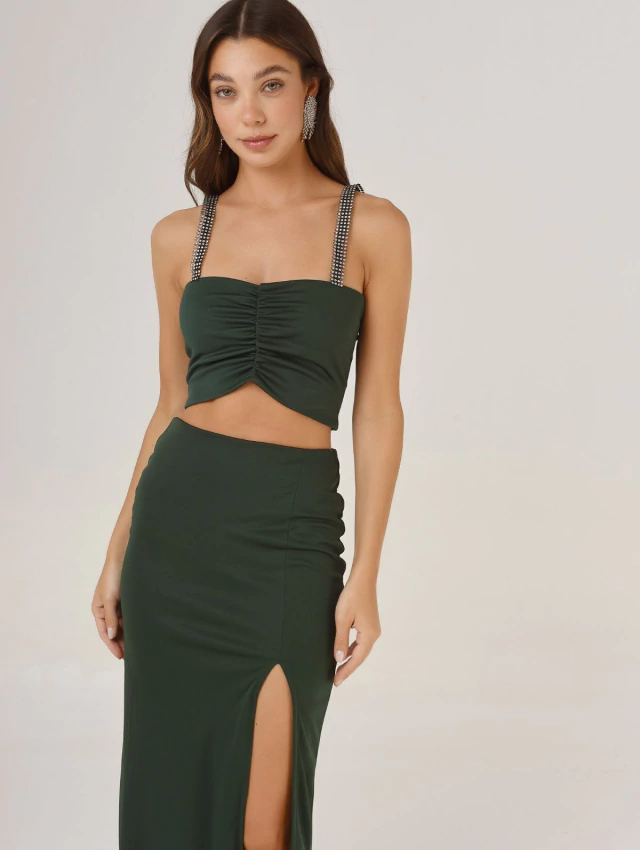 TOP VENUS STRASS VERDE BOTELLA — imagen 5