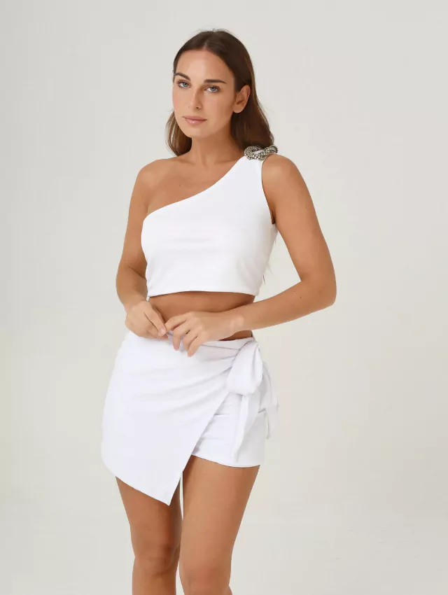 Short pollera Portugal blanco de Enbabia — imagen 3