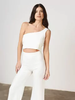 TOP ANTONIA BLANCO STRASS COLGANTE - Enbabia