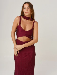 Imagen de VESTIDO MALBEC LARGO BORDEAUX