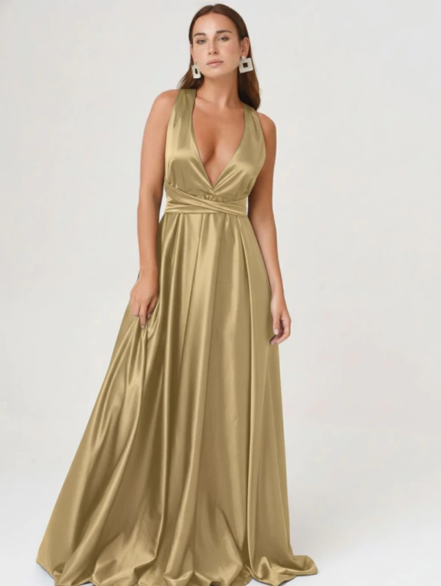 VESTIDO TULUM DORADO