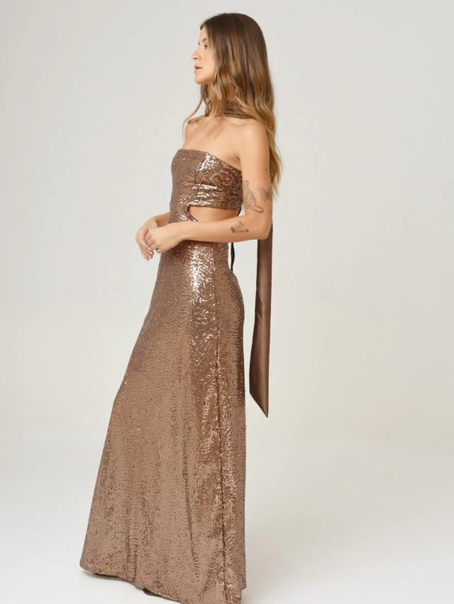 Vestido matilda lentejuelas cobre — imagen 7