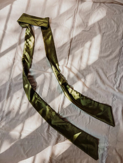 LAZO CHOKER SEDA VERDE OLIVA - comprar online