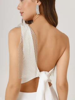 MONO MIA CREPPE BLANCO APLIQUE NATURAL - tienda online