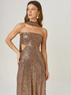 VESTIDO MATILDA LENTEJUELAS COBRE