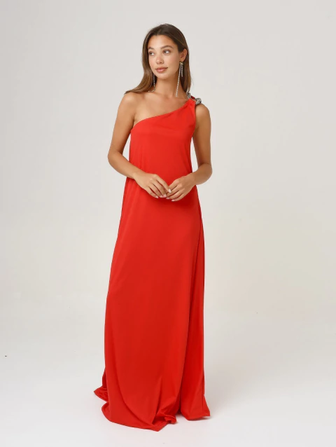 VESTIDO MIA STRASS ROJO - comprar online