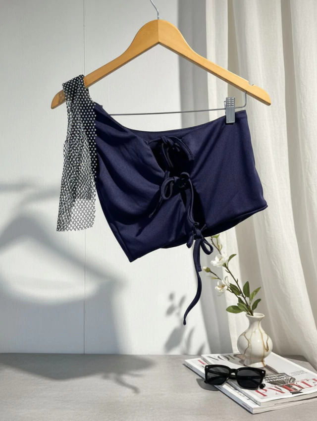 TOP MIA STRASS AZUL MARINO — imagen 2