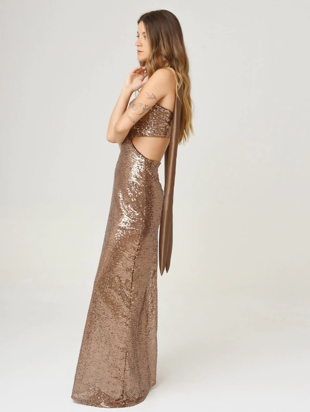 Vestido matilda lentejuelas cobre — imagen 5