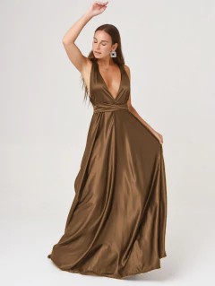 VESTIDO TULUM MARRON - Enbabia