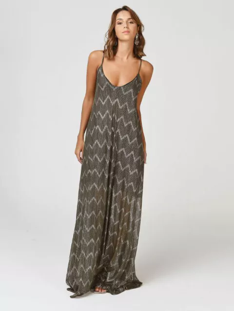 VESTIDO MORGAN RED LUREX VERDE