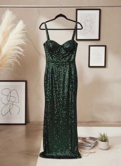 VESTIDO GINA VERDE BOTELLA en internet