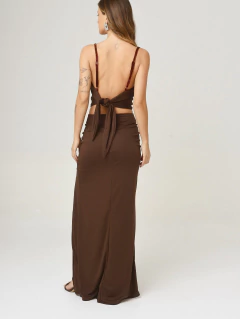 Imagen de POLLERA LUCY TAJO MARRON