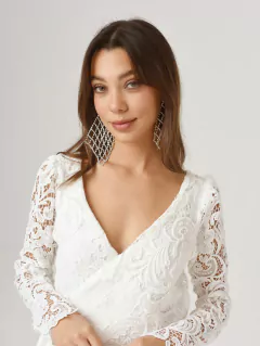 VESTIDO TEQUILA GIPIURE NATURAL - comprar online