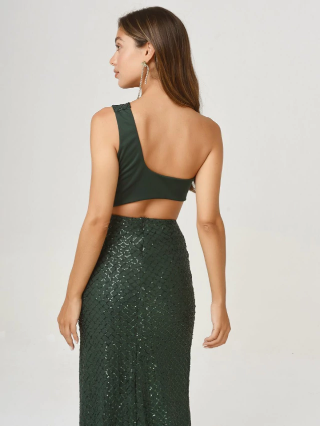 Vestido minerva lentejuelas verde — imagen 8