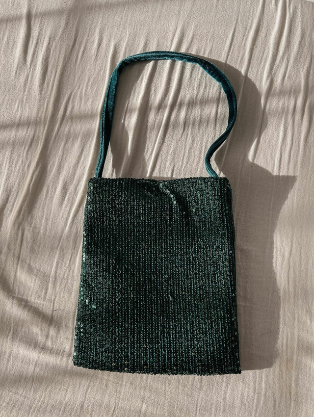 Cartera Kate Lentejuelas Verde Botella thumbnail 2