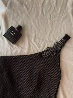 VESTIDO MIA ACANALADO NEGRO en internet