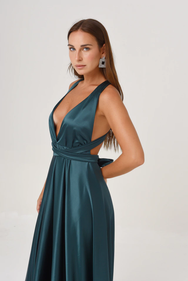 Enbabia vestido tulum verde botella — imagen 6
