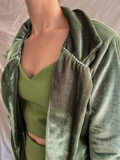 CHAQUETA PANAMERICANA VERDE OLIVA - tienda online