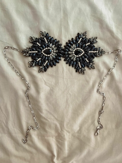 CINTO FLOR GRANDE DOBLE NEGRO COD.02