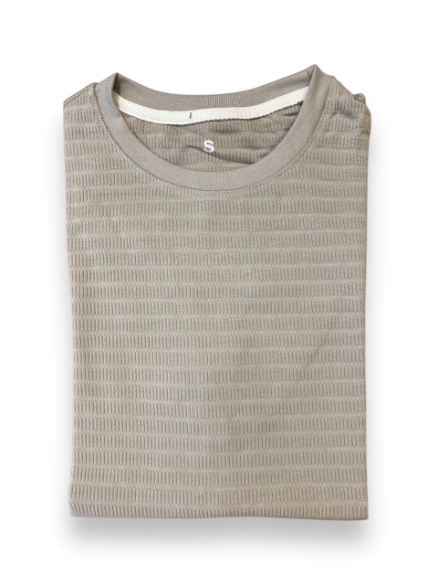 Remera Textura Beige - comprar online
