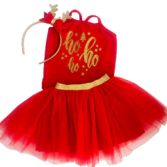 KIT BEBE HO HO HO ROJO CON DORADO