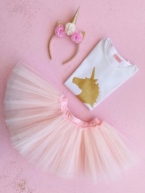 CONJUNTO UNICORNIO MANGA CORTA