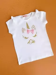 REMERA UNICORNIO MOÑO - PERSONALIZADO