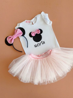 CONJUNTO MINI MINNIE NEGRO PERSONALIZADO en internet