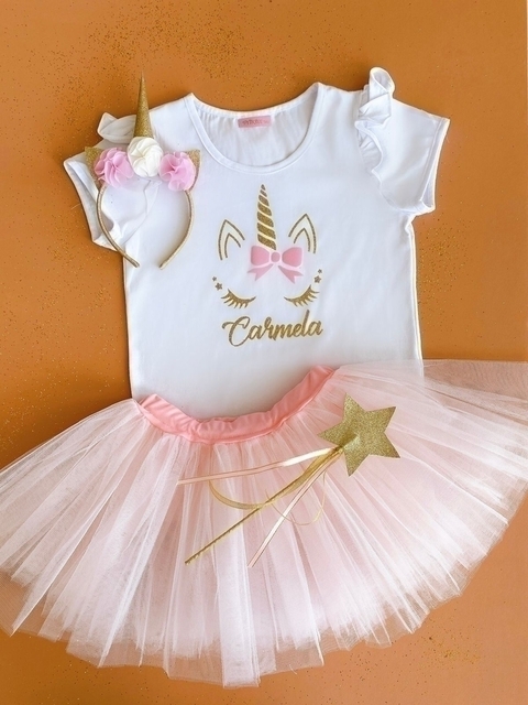 CONJUNTO MINI UNICORNIO MANGA LARGA (Personalizado con el nombre) - comprar online