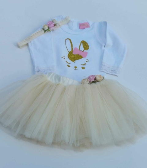 CONJUNTO MINI CONEJO FLORES - comprar online