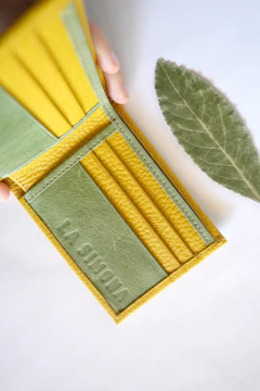 BILLETERA TOKYO OLIVA Y MOSTAZA - comprar online