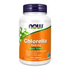 Chlorella 1000MG 120 Pastilhas - NowFoods