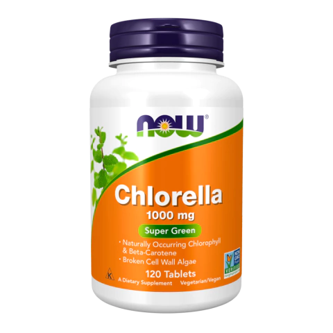 Chlorella 1000MG 120 Pastilhas - NowFoods
