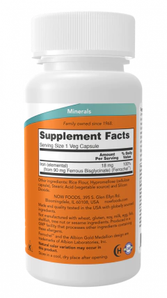 BISGLICINATO DE FERRO 18MG 120 VEG CAPSU na internet