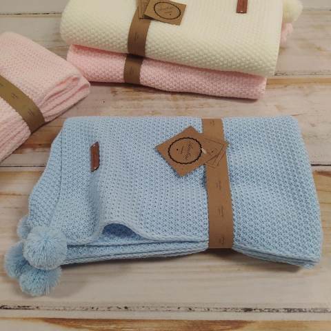 Manta de Hilo Tejidas 110 x 90 Ambar - comprar online