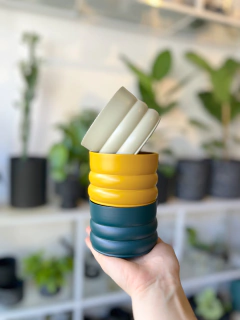 MACETA MINI CURVY ALUMINIO