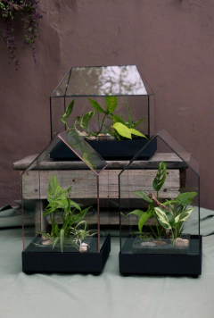 CASA INVERNADERO CON BASE DE METAL - comprar online