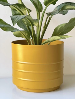 MACETA SATURNO ALUMINIO 26CM + PLATO - LAPIN DECO